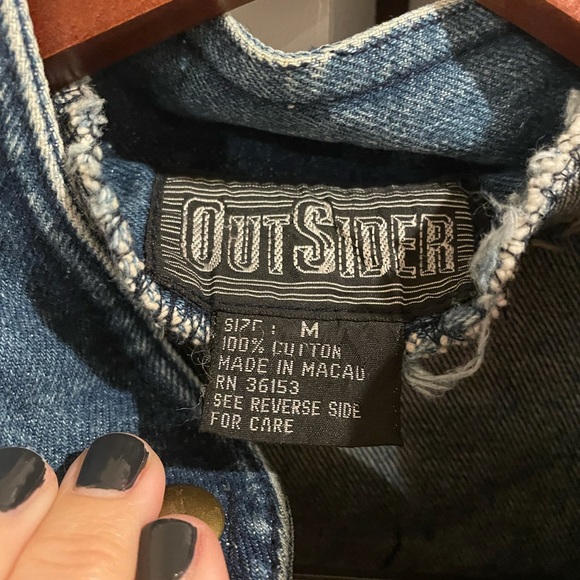 EUC 80’s Vintage Denim Bomber Jacket! Size M - Picture 3 of 6